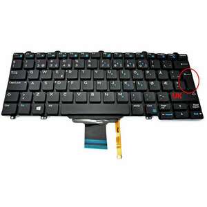 Tastatura Dell Latitude E7270 iluminata layout UK fara rama enter mare imagine