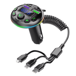 Modulator auto cu LED RGB QC81 BT FM Handsfree USB imagine