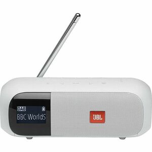Radio portabil JBL Tuner 2, Bluetooth, DAB/FM, Rezistent la apa IPX7, Alb imagine