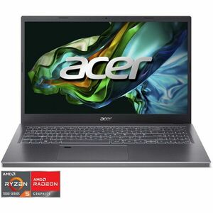 Laptop Acer Aspire 5 A515-48M-R8C6 cu procesor AMD Ryzen™ 5 7530U pana la 4.50 GHz, 15.6, Full HD, IPS, 16GB DDR4, 512GB SSD, AMD Radeon™ Graphics, NO OS, Steel Gray imagine