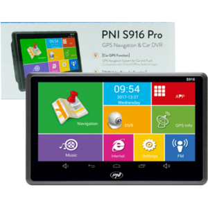 Sistem de navigatie GPS + DVR PNI S916 PRO ecran 7 inch cu Android 6.0, memorie 16 GB, 1GB DDR3 RAM imagine