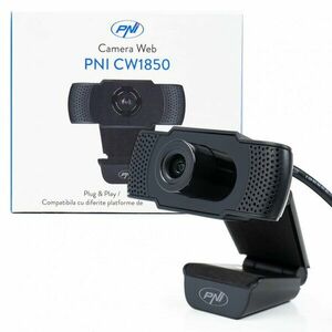 Camera Web PNI CW1850 Full HD 1080P 2MP, USB, clip-on imagine