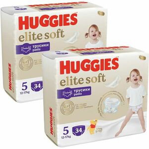 Pachet Scutece chilotel Huggies Elite Soft Pants 5, 12-17 kg, 68 buc imagine
