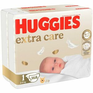 Pachet Scutece Huggies Extra Care 1, 2-5 kg, 168 buc imagine