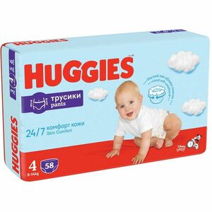 Scutece Huggies Pants Boy 4, 9-14 kg, 58 buc imagine