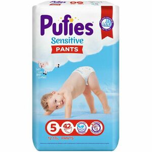 Scutece-chilotel Pufies Pants Sensitive Junior, Marimea 5, 12-17 kg, 42 buc imagine