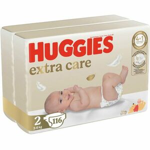 Pachet Scutece Huggies Extra Care 2, Jumbo, 3-6 kg, 116 buc imagine