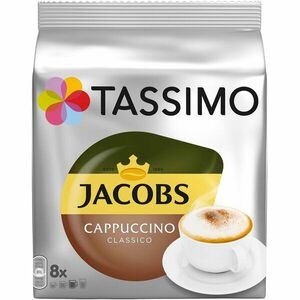 Capsule cafea, Jacobs Tassimo Cappuccino, 8 bauturi x 190 ml, 8 capsule specialitate cafea + 8 capsule lapte imagine