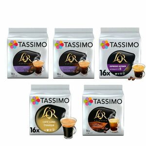 Set 5X Capsule cafea Tassimo L'OR Espresso Variety, 4 sortimente, 80 bauturi imagine