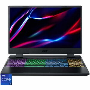 Laptop Acer Gaming 15.6'' Nitro 5 AN515-58, QHD IPS 165Hz, Procesor Intel® Core™ i9-12900H (24M Cache, up to 5.00 GHz), 32GB DDR5, 1TB SSD, GeForce RTX 4060 8GB, No OS, Black imagine