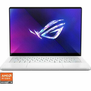 Laptop ASUS Gaming 14'' ROG Zephyrus G14 GA403UV, 3K OLED 120Hz, Procesor AMD Ryzen™ 9 8945HS (16M Cache, up to 5.2 GHz), 16GB DDR5X, 512GB SSD, GeForce RTX 4060 8GB, No OS, Platinum White imagine