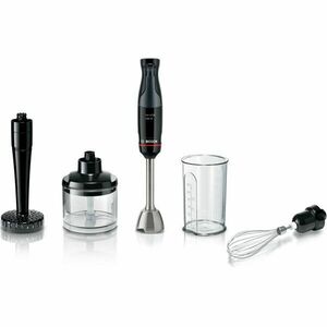 Mixer vertical Bosch ErgoMaster MSM4B623, 1000 W, minitocator, tel, pasator, vas gradat, lama rotativa 4 laturi, negru imagine