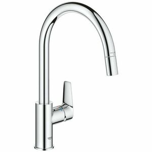 Baterie bucatarie Grohe StartEdge 30550000, 3/8'', inalta, tip C, dus extractabil, crom imagine