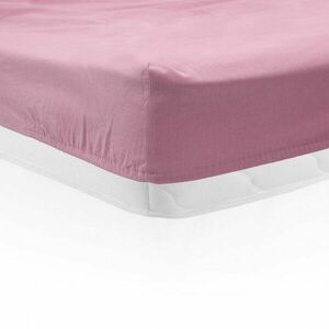 Cearceaf de pat cu elastic, 90x200 cm, ROZ imagine