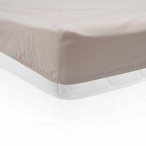 Cearceaf de pat cu elastic, 90x200 cm, CREM imagine