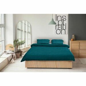 Set de pat catifea King Size- Verde imagine