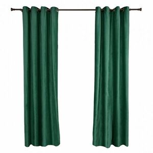 Set de 2 draperii din catifea 140x270 cm, Verde imagine