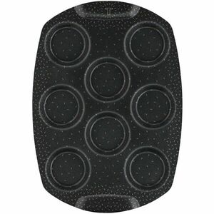 Forma de copt Tefal PerfectBake Mini Quiche, aluminiu reciclat, invelis antiaderent, 21x29 cm, negru & maro imagine