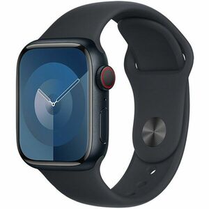 Apple Watch 9, GPS, Cellular, Carcasa Midnight Aluminium 45mm, Midnight Sport Band - S/M imagine