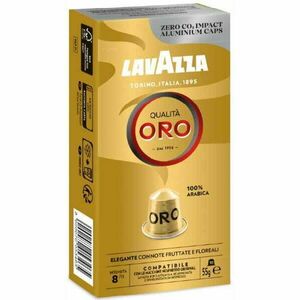 Cafea capsule Lavazza Qualita Oro, compatibile Nespresso, aluminiu, 10x5, 7g imagine