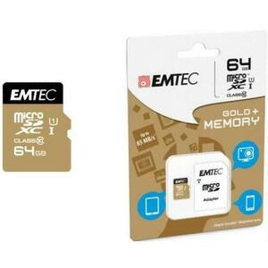 Card de memorie Emtec ECMSDM64GXC10GP, microSDXC, 64GB, Clasa 10 + Adaptor SD imagine