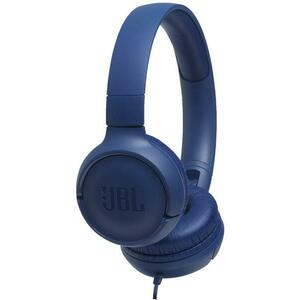 Casti Stereo JBL T500, Microfon, Pure Bass Sound (Albastru) imagine