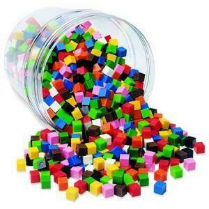 Joc pentru clasa Learning Resources Cuburi multicolore (1cm) imagine