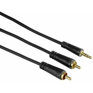 Cablu Audio Hama 122299, Jack 3.5 mm - 2 x RCA, 3 m (Negru) imagine