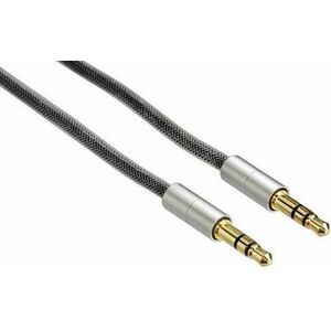 Cablu Audio Hama Aluline 80868, Jack 3.5 mm - Jack 3.5 mm, 0.5 m (Argintiu) imagine