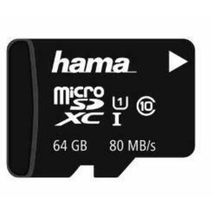 Card de memorie Hama 124140, microSDXC, 64GB, Clasa 10, + Adaptor SD imagine