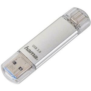 Stick USB Hama C-Laeta 124161, 16 GB, USB 3.1 Type-C/USB 3.0 (Gri) imagine