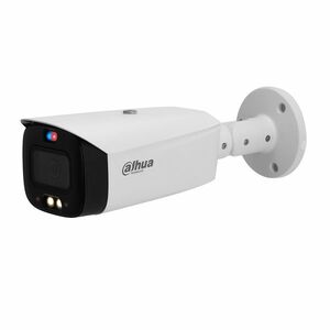 Camera supraveghere exterior IP cu iluminare duala Dahua WizSense Active Deterrence IPC-HFW3849T1-AS-PV-0360B-S4, 8 MP, lumina alba/IR 30 m, 3.6 mm, microfon, slot card, PoE imagine