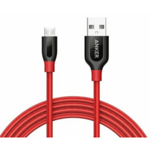 Cablu de date Anker PowerLine+ A8143091, Micro USB, 1.8 m (Rosu) imagine