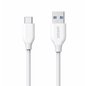 Cablu de date Anker PowerLine Premium A8163021, USB-C - USB 3.0, 0.9 m (Alb) imagine