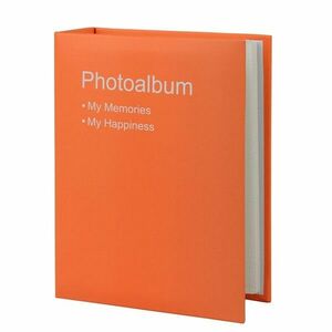 Album foto Conception, format 10x15, 100 poze, tip carte, piele ecologica, portocaliu imagine