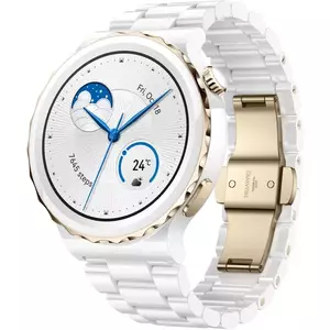 Ceas smartwatch Huawei Watch GT 3 PRO, Ceramic Strap, White imagine