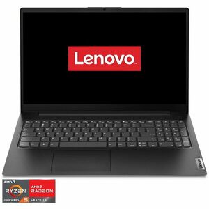 Laptop Lenovo V15 G4 AMN cu procesor AMD Ryzen™ 5 7520U pana la 4.30 GHz, 15.6, Full HD, 8GB DDR5, 256GB SSD, AMD Radeon™ 610M Graphics, No OS, Business Black imagine