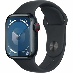 Apple Watch 9, GPS, Carcasa Midnight Aluminium 41mm, Midnight Sport Band - S/M imagine