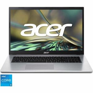 Laptop Acer Aspire 3 A317-54, 17.3, procesor Intel Core i5-1235U, 16GB, 512GB, Intel Iris Xe Graphics, No OS, Pure Silver imagine