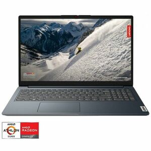 Laptop Lenovo IdeaPad 1 15AMN7 cu procesor AMD Athlon™ Silver 7120U pana la 3.50 GHz, 15.6, HD, 4GB, 256GB SSD, AMD Radeon™ 610M Graphics, No OS, Abyss Blue imagine