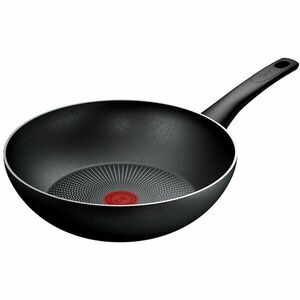 Tigaie wok Tefal Force, 28 cm, indicator Thermo-Signal, compatibil cu inductia, invelis antiaderent Titanium, negru imagine