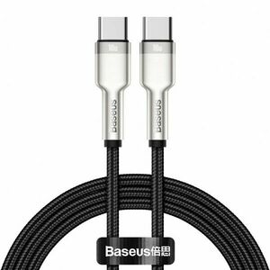 Cablu Date si Incarcare Baseus, Cafule CATJK-C01, USB Type-C la USB Type-C, 1m, 100W, Negru imagine