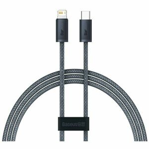 Cablu de date si incarcare, Baseus, USB-C la IP tip lightning, 20W, 1m, Gri imagine