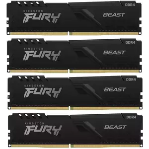 Memorie Desktop Kingston Fury Beast 16GB(4 x 4GB) DDR4 2666Mhz Single Rank imagine