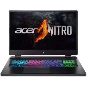 Notebook Acer Nitro AN17-42 17.3" QHD 165Hz AMD Ryzen 9 8945HS RTX 4070-8GB RAM 32GB SSD 1TB No OS Obsidian Black imagine