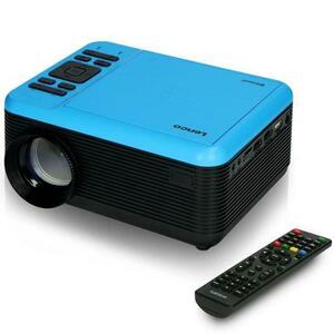 Videoproiector LENCO LPJ-500BU, Full HD (1920 x 1080), VGA, HDMI, USB, Bluetooth 5.0, 2800 lumeni, DVD Player (Negru/Albastru) imagine