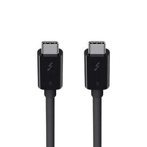 Cablu Belkin USB-C Thunderbolt 3 la USB-C Thunderbolt 3, 40Gbps, 100W, lungime 0, 8m, negru imagine