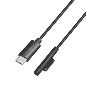 Cablu alimentare Logilink pentru Microsoft Surface, USB Type-C la Surface connector, 1.8m, Negru imagine
