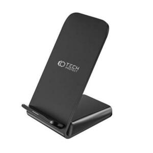 Incarcator Wireless TECH-PROTECT S2, 15W, Cablu USB-C 50cm inclus (Negru) imagine