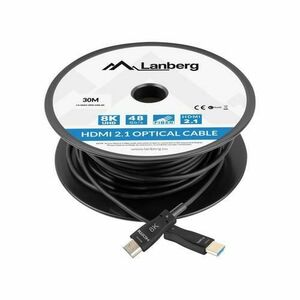 Rola cablu HDMI Lanberg CA-HDMI-30FB-0300-BK, 30m (Negru) imagine